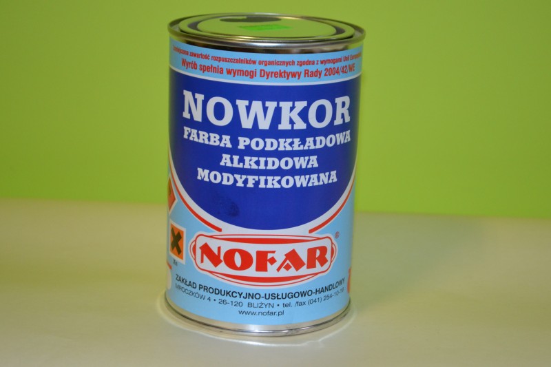 Farba podkładowa alkidowa modyfikowana.
Farba posiada dopuszczenie w Kolejnictwie.
